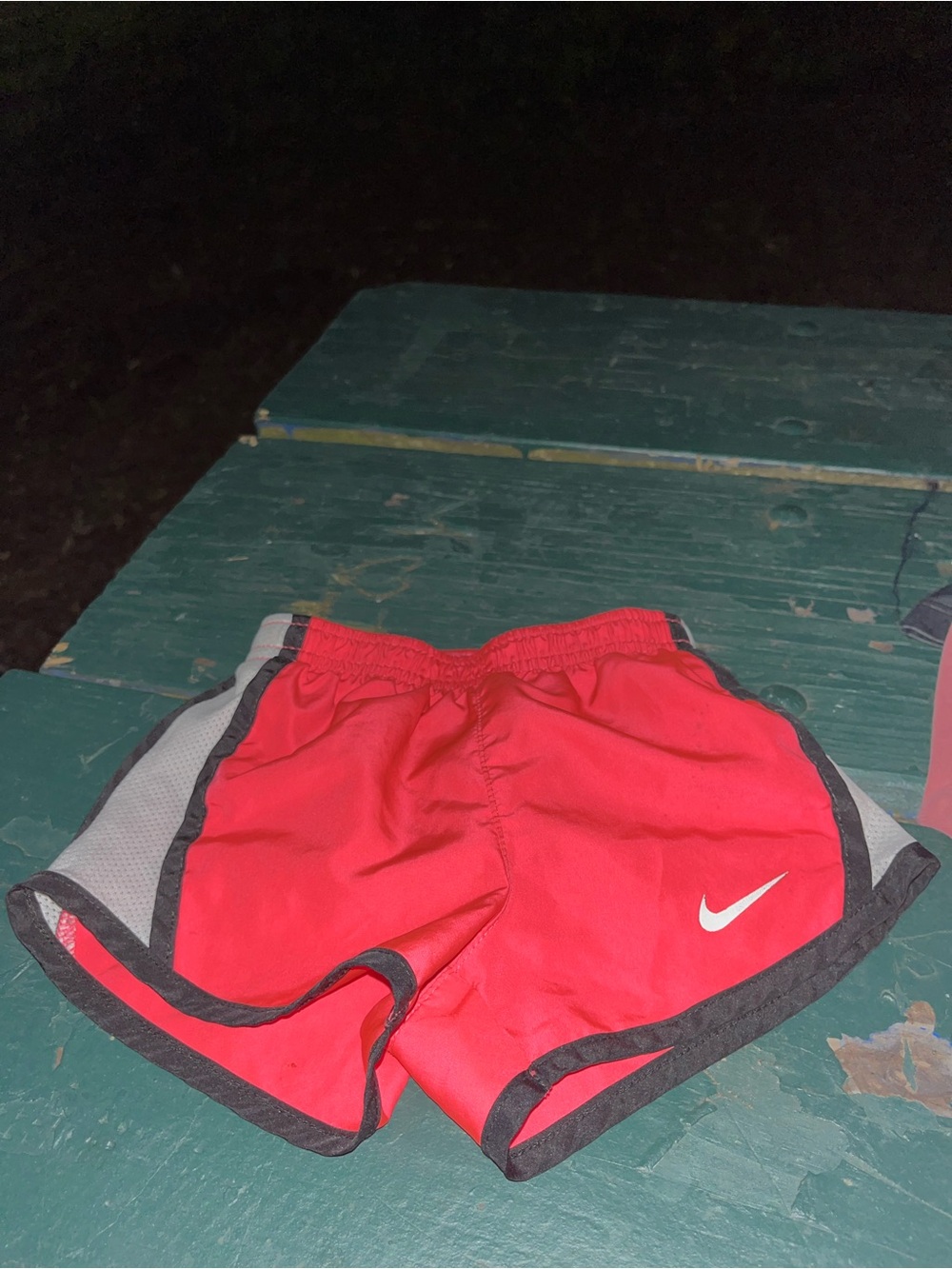 Nike Red and Gray Girls' Athletic Shorts